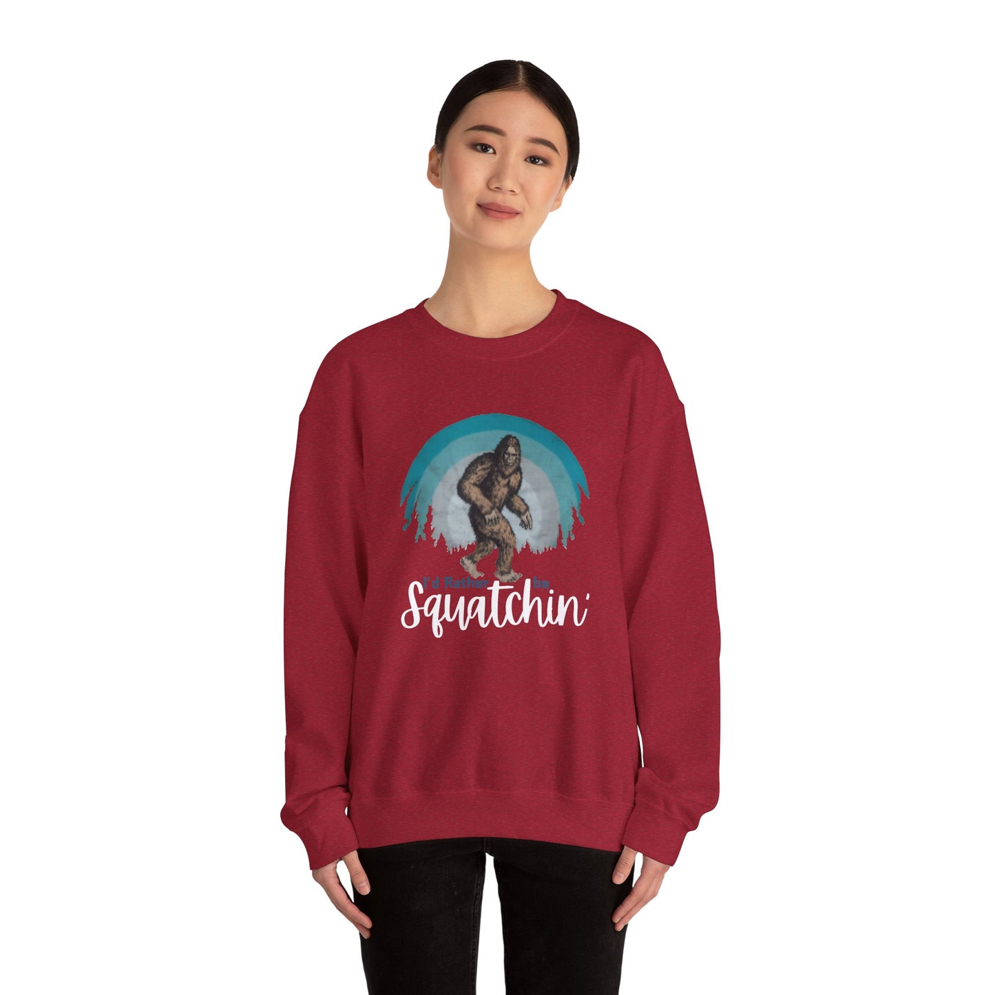 Squatchin Sweatshirt, Bigfoot Crewneck, Sasquatch Sweater, Vintage Yeti Jumper, Funny 80s Hoodie