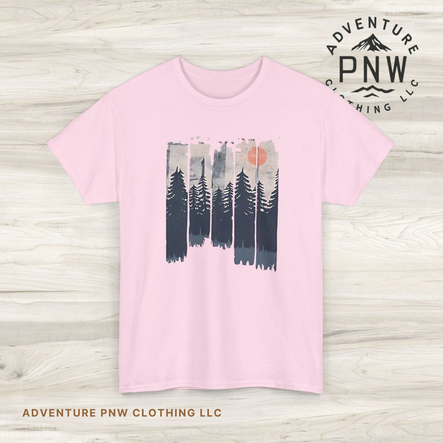 Forest Mountain T Shirt, Nature Lover Hiking Outdoorsy Tee, Glamping Adventure Vintage Tshirt, 90s Retro Camping Top, Unisex Heavy Cotton