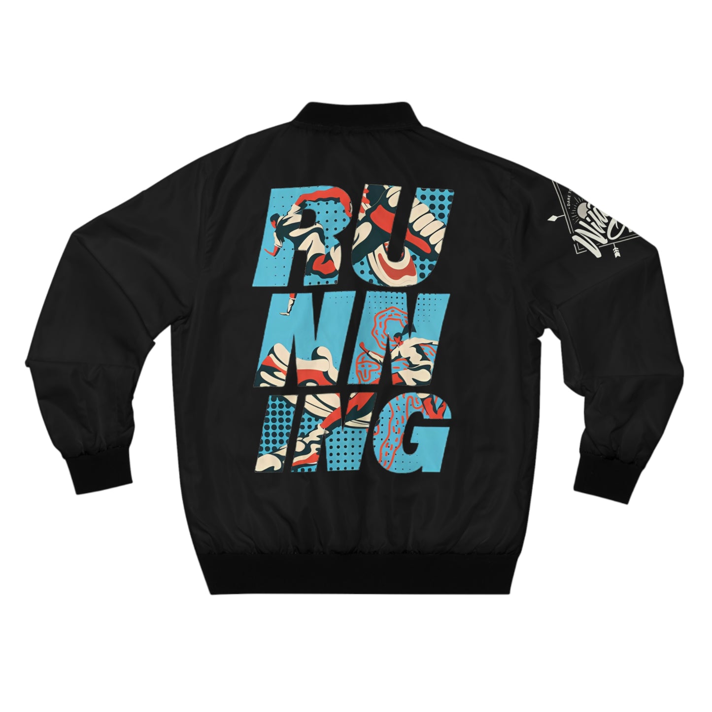 Sporty Men's Bomber Jacket, Perfect for Casual Outings, Unique Gift for Runners, Motivational Style, Streetwear Fashion, Fitness Apparel