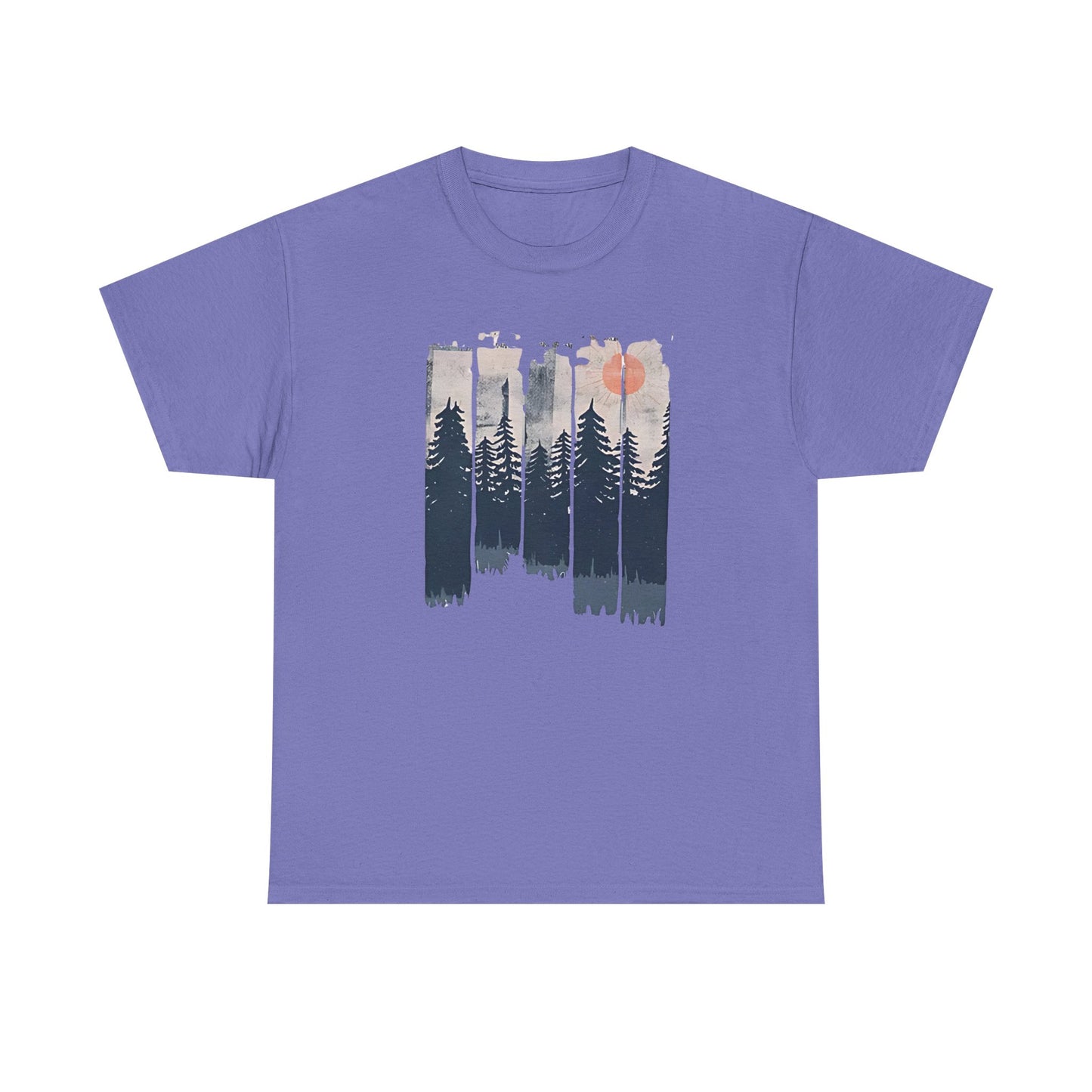 Forest Mountain T Shirt, Nature Lover Hiking Outdoorsy Tee, Glamping Adventure Vintage Tshirt, 90s Retro Camping Top, Unisex Heavy Cotton