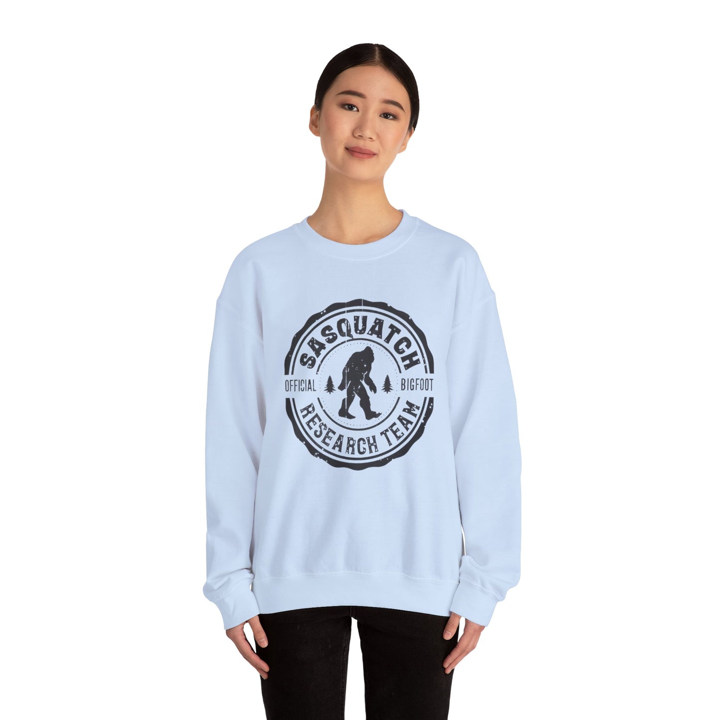 Sasquatch Bigfoot Research Team Crewneck Sweatshirt - Funny Sasquatch Apparel, Unisex Sweatshirt, Cryptid Gift, Sasquatch Lover Gift,