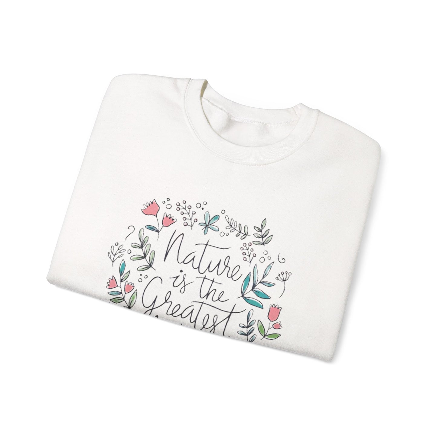Nature Is The Greatest Artist Sweatshirt, Cute Flower Jumper, Wildflower Top, Floral Pullover, Valentine's Day Gift