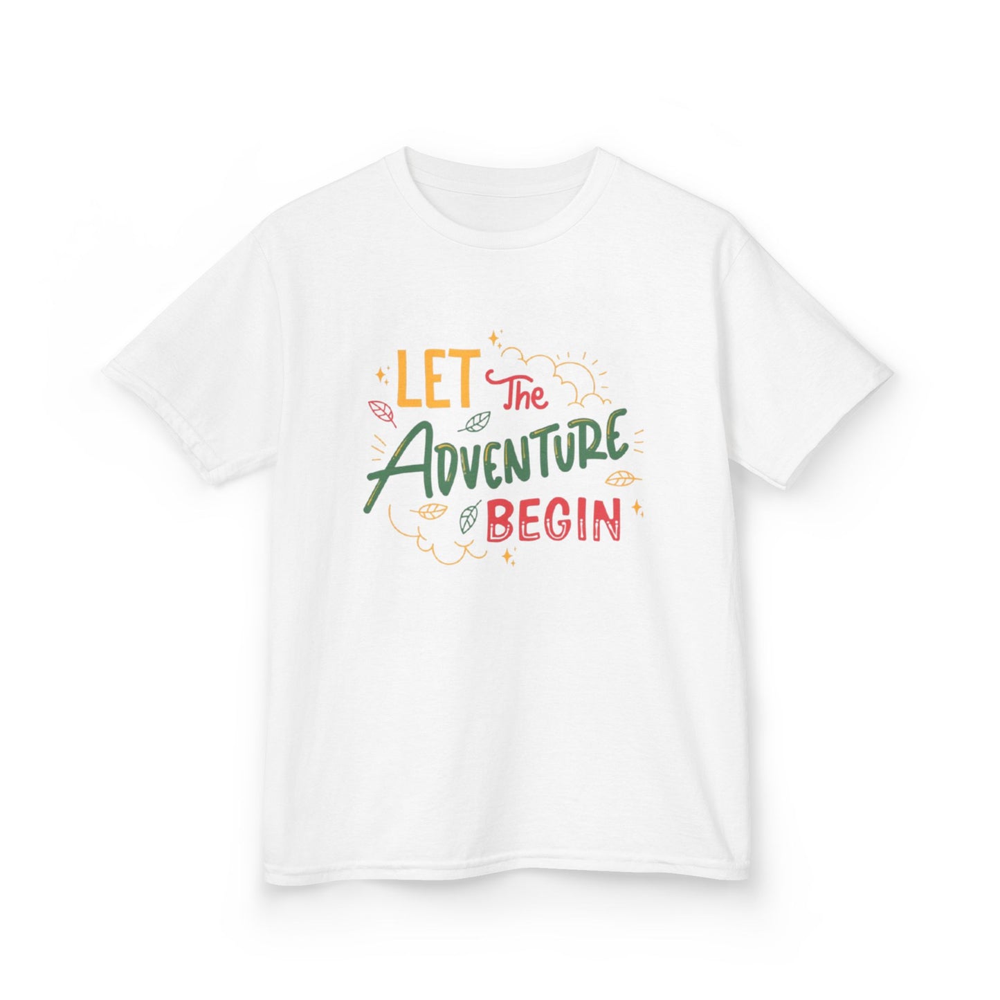 Lets the ADVENTURE Begins with CHRISTMASS Vibes Kids Heavy Cotton™ Tee| Christmas Adventure Outfit