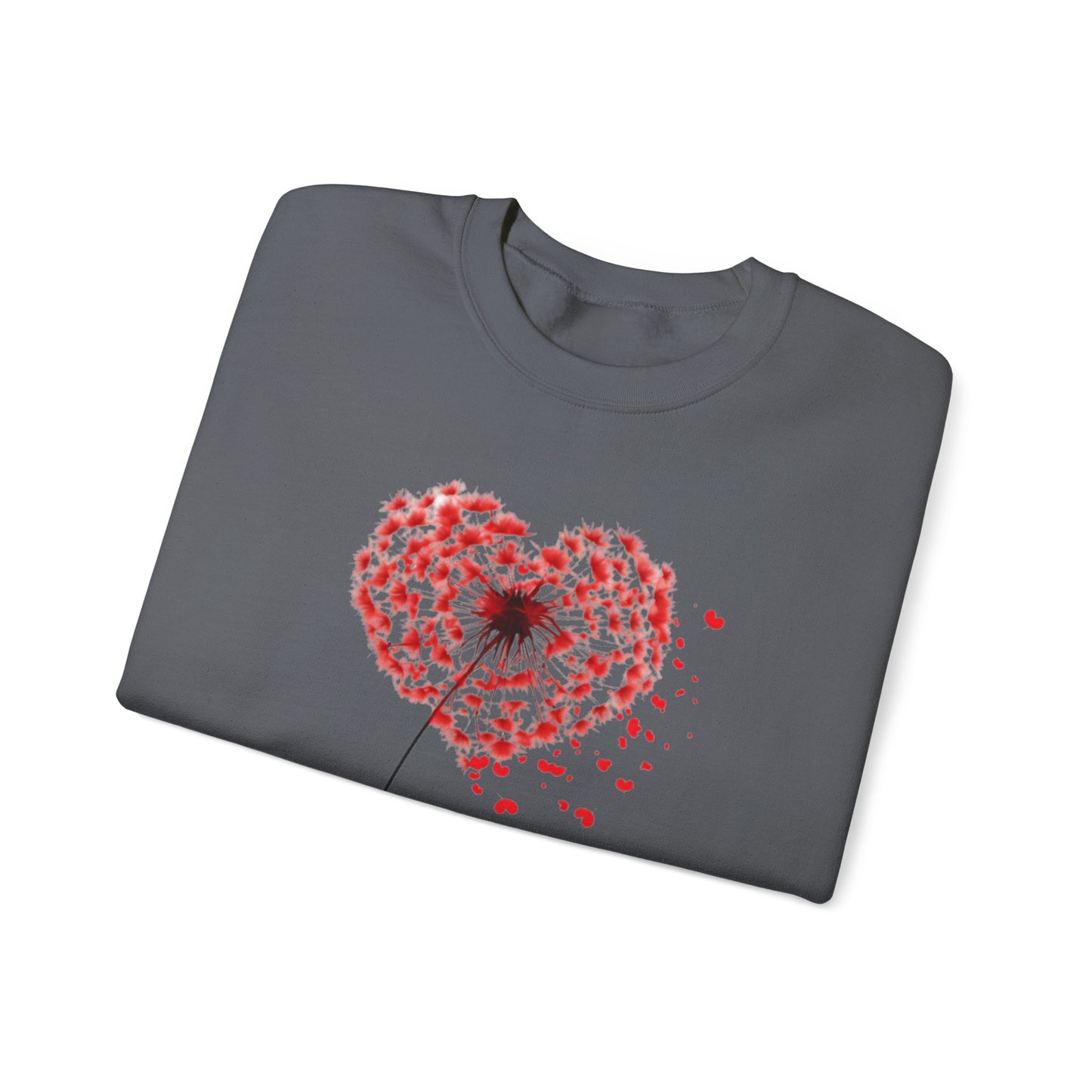 Dandelion Heart Sweatshirt, Valentine Sweatshirt, Wildflower Sweatshirt, Valentine Flower Sweatshirt, Love Sweatshirt - Unisex Sweatshirt