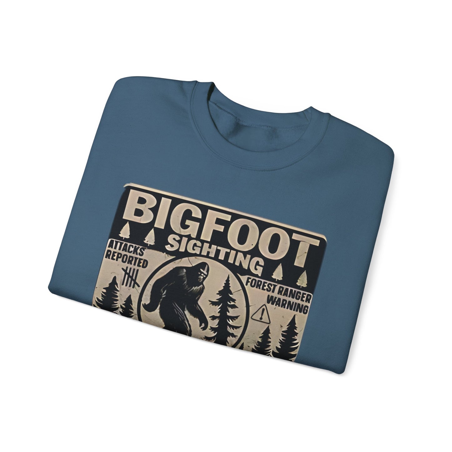 Bigfoot Sighting Retro Sweatshirt, Funny Sasquatch Crewneck, Ranger Warning Forest Attacks Vintage Jumper, Stay Out Woods Unisex Hoodie,