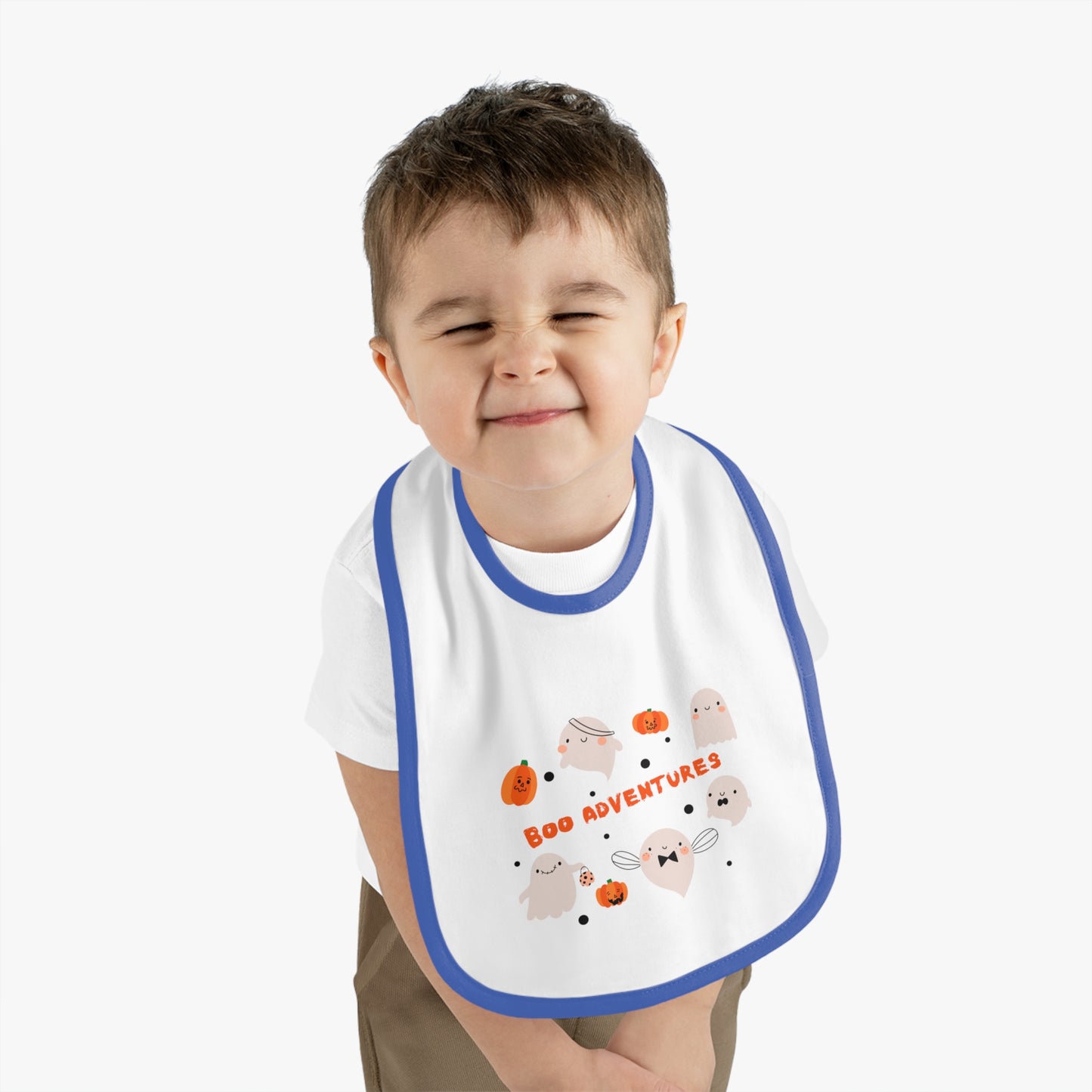 Adorable Halloween Baby Bib | Dancing Ghosts & Silly Pumpkins
