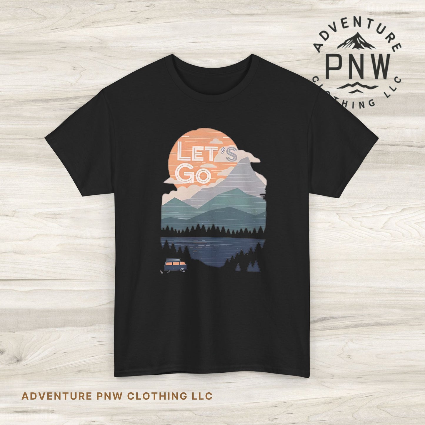 Women's Mountain Graphic T Shirt, Glamping Adventure Nature Lover Tee, Unisex Heavy Cotton, Casual 90s Shirt, Camping Hiking Wilderness