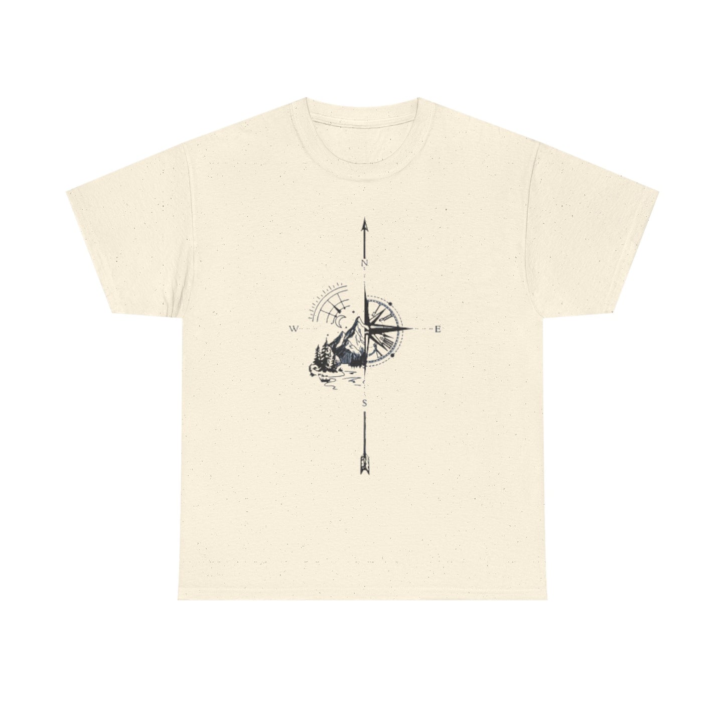 Mountain Compass Pattern Unisex Tee, Adventure Lover Hiking Tshirt, Traveler Gift Shirt, Nature Outdoor Top