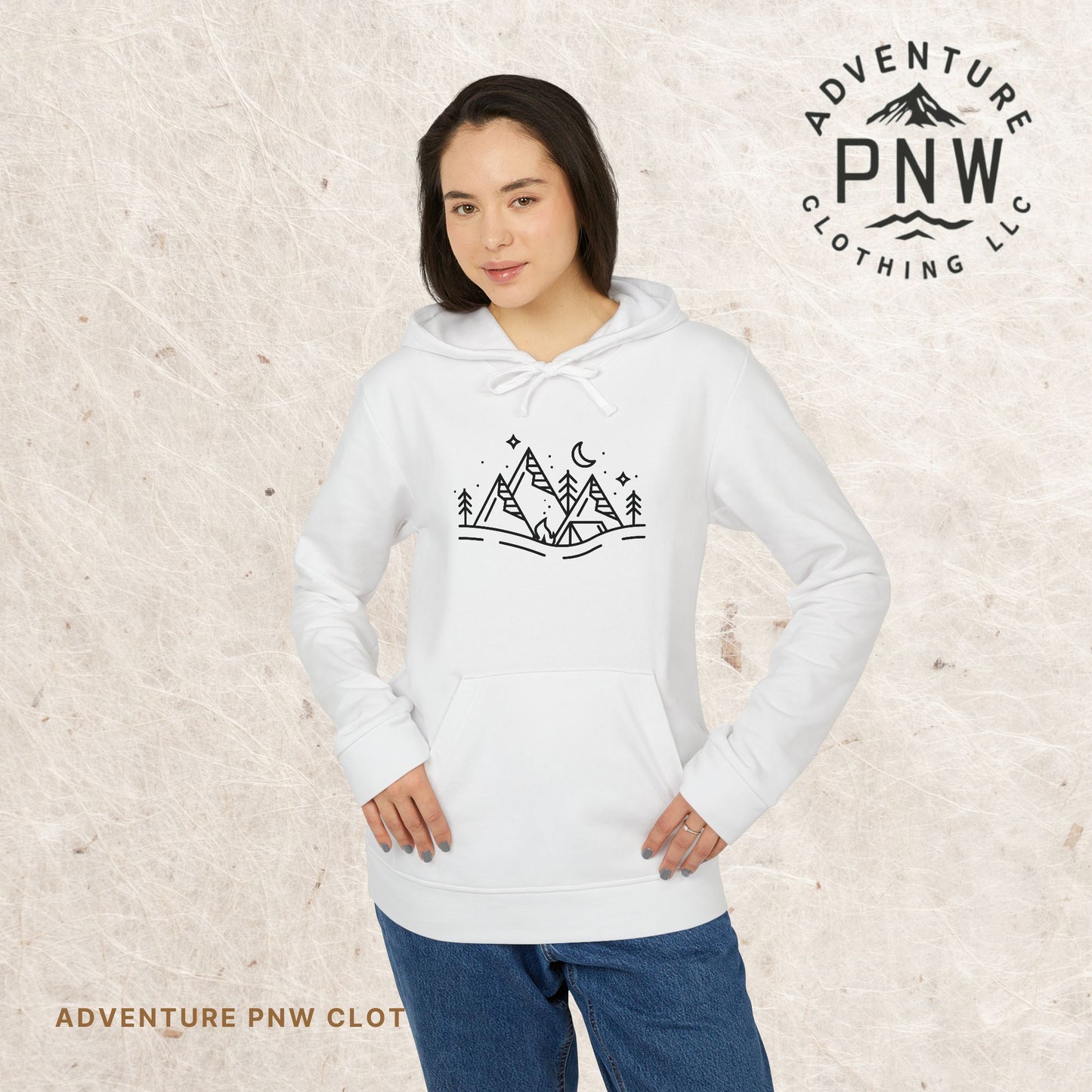 Adidas® Eco-Friendly Fleece Hoodie | Custom Comfy Adventure Mountains
