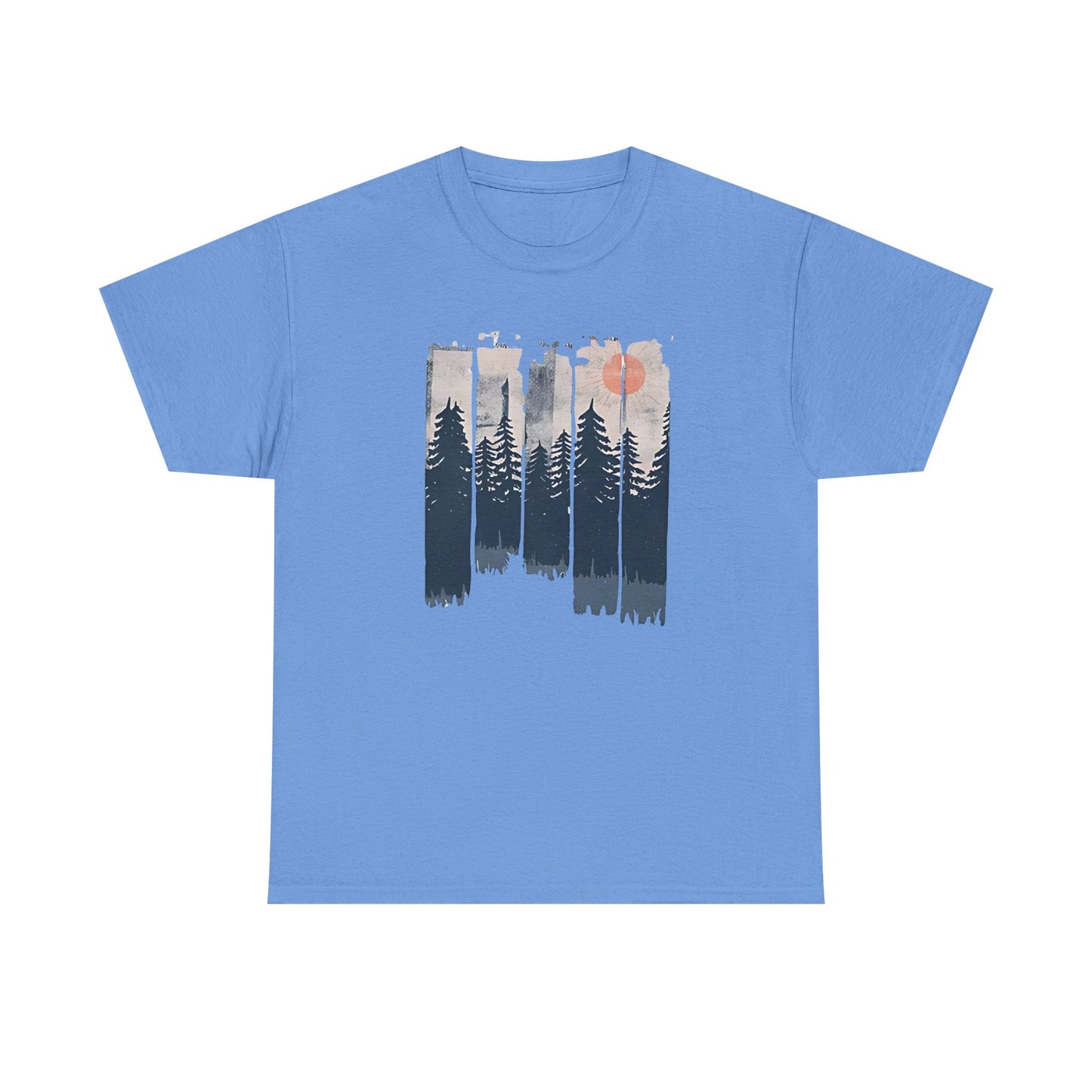 Forest Mountain T Shirt, Nature Lover Hiking Outdoorsy Tee, Glamping Adventure Vintage Tshirt, 90s Retro Camping Top, Unisex Heavy Cotton