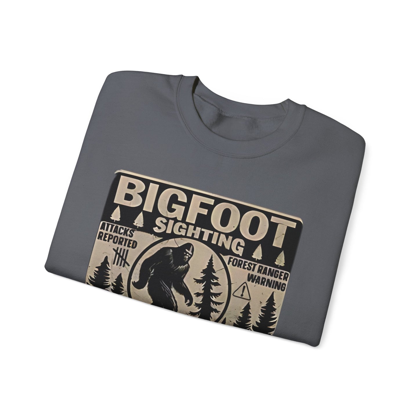 Bigfoot Sighting Retro Sweatshirt, Funny Sasquatch Crewneck, Ranger Warning Forest Attacks Vintage Jumper, Stay Out Woods Unisex Hoodie,