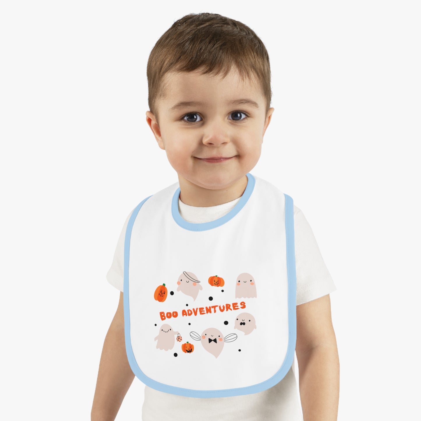 Adorable Halloween Baby Bib | Dancing Ghosts & Silly Pumpkins