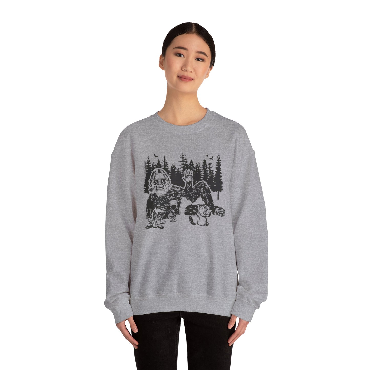 Bigfoot Sweatshirt - Funny Sasquatch Men Women Guys Weird Squatchy Unisex Crewneck, Sweatshirt Hoodie Pullover, Gift for Cryptid