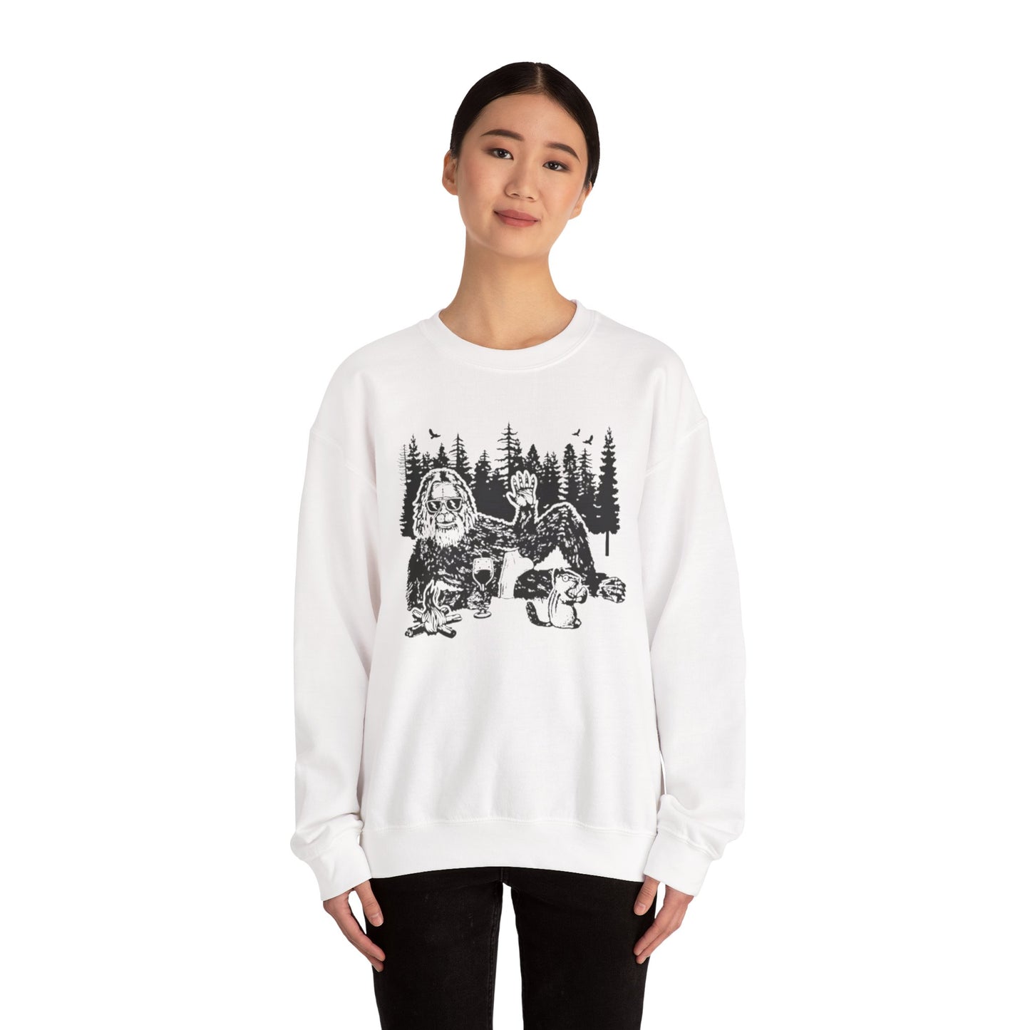 Bigfoot Sweatshirt - Funny Sasquatch Men Women Guys Weird Squatchy Unisex Crewneck, Sweatshirt Hoodie Pullover, Gift for Cryptid