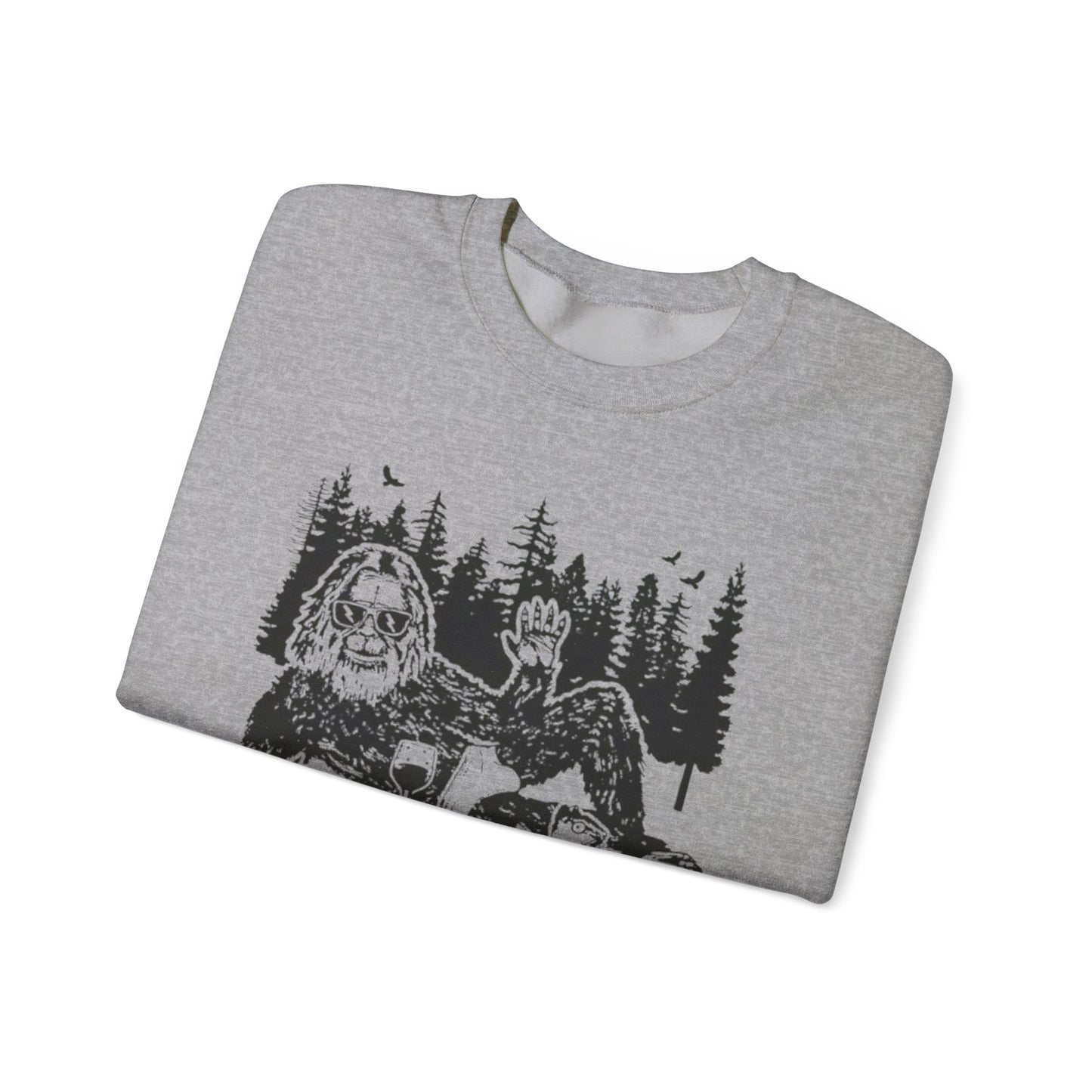 Bigfoot Sweatshirt - Funny Sasquatch Men Women Guys Weird Squatchy Unisex Crewneck, Sweatshirt Hoodie Pullover, Gift for Cryptid
