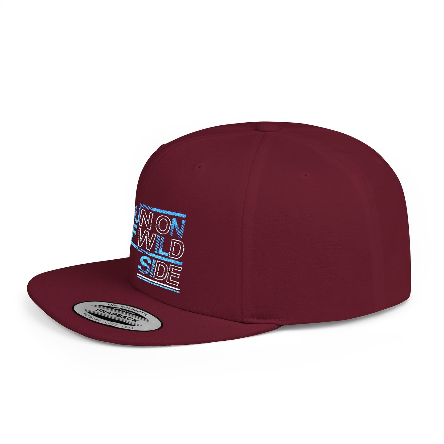 Run on the Wild Side Flat Bill Snapback Hat, Cool Unisex Cap for Outdoor Adventures, Trendy Hat for Summer Festivals, Great Gift for Nature