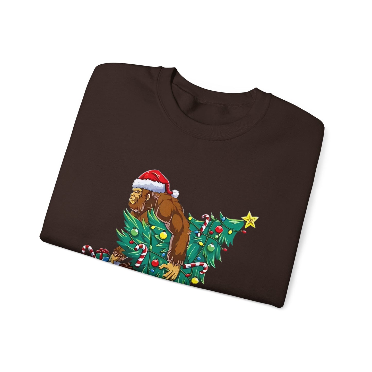 Bigfoot Christmas Lights Sweatshirt, Sasquatch Xmas Jumper, Holiday Bigfoot Sweater, Unisex Bigfoot Crewneck, Christmas Sweatshirt for Men