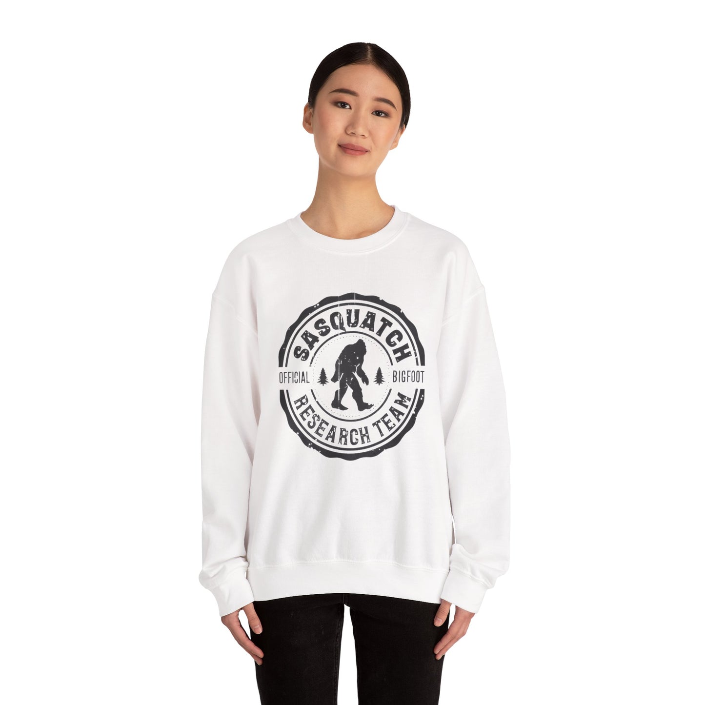 Sasquatch Bigfoot Research Team Crewneck Sweatshirt - Funny Sasquatch Apparel, Unisex Sweatshirt, Cryptid Gift, Sasquatch Lover Gift,