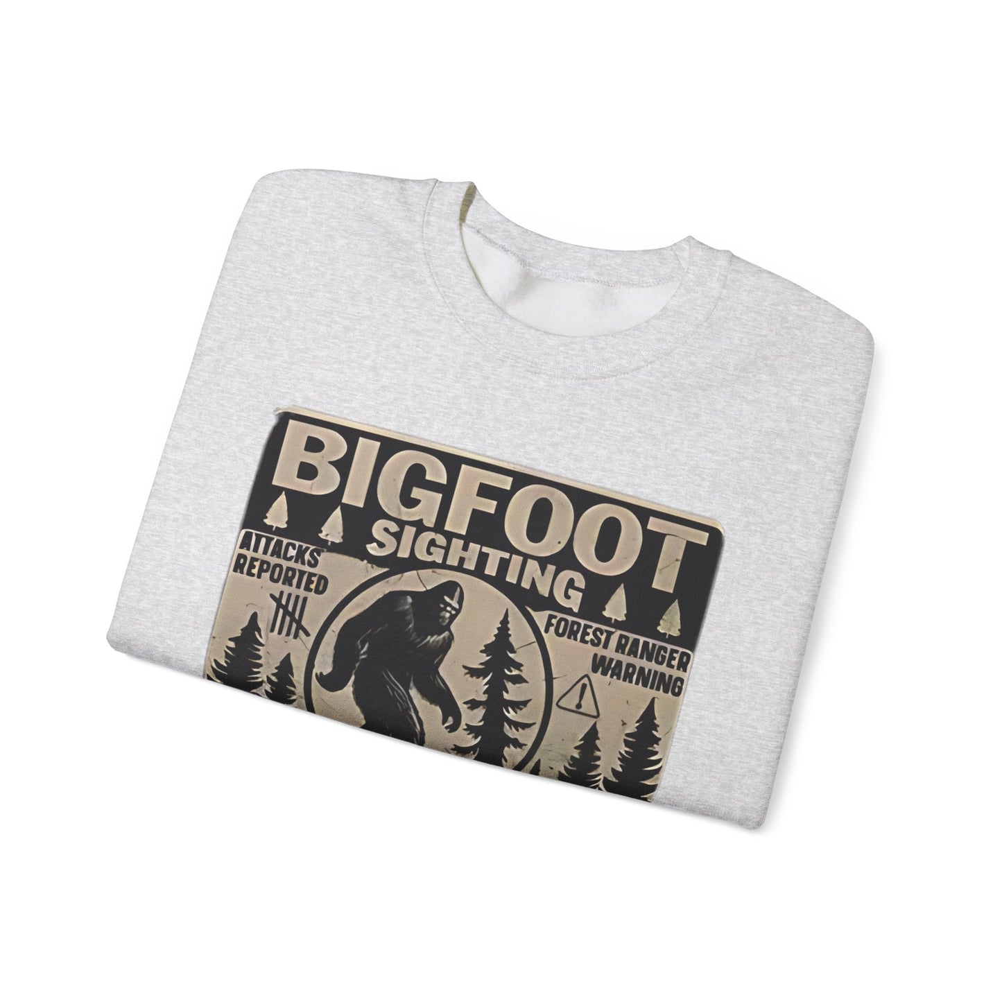 Bigfoot Sighting Retro Sweatshirt, Funny Sasquatch Crewneck, Ranger Warning Forest Attacks Vintage Jumper, Stay Out Woods Unisex Hoodie,