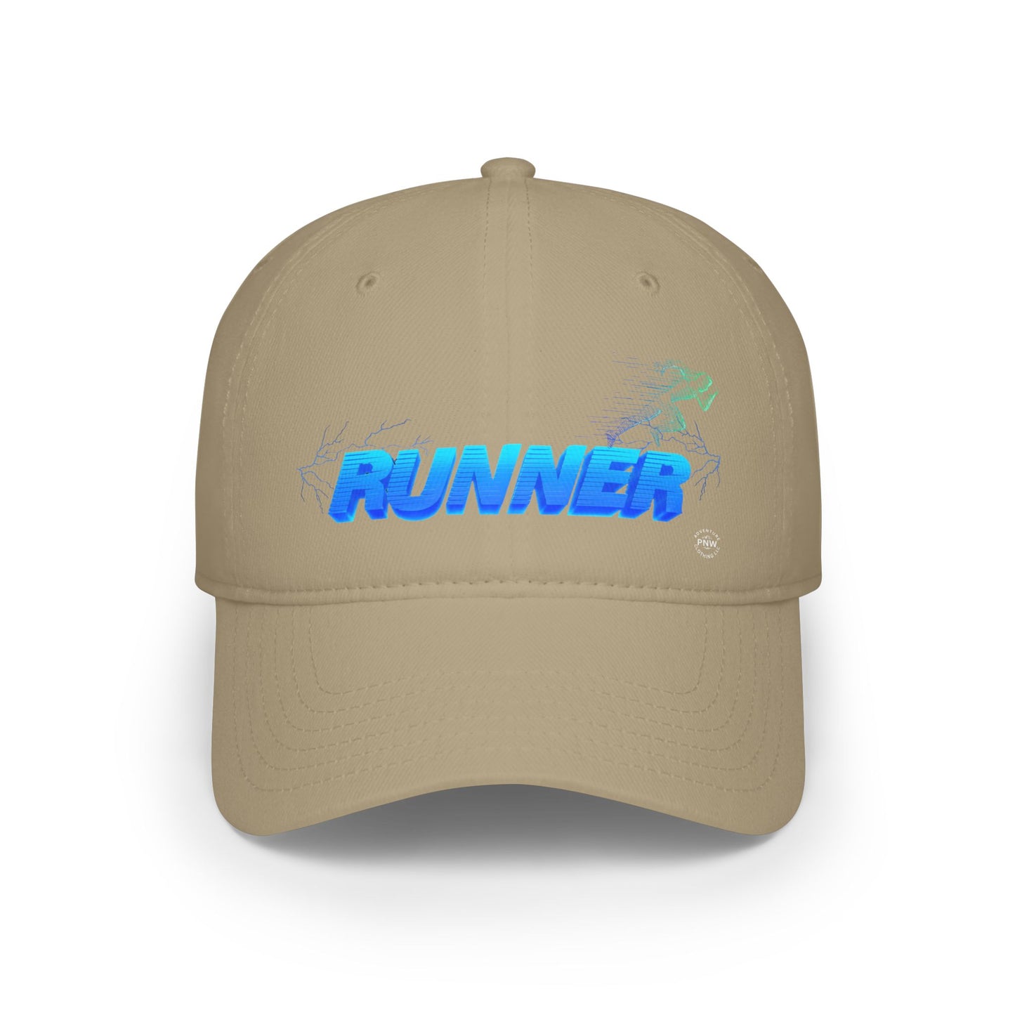 Runner Red Low Profile Baseball Cap - Stylish Hat for Runners, Casual Wear, Gift for Athletes, Running Events, Outdoor Activities