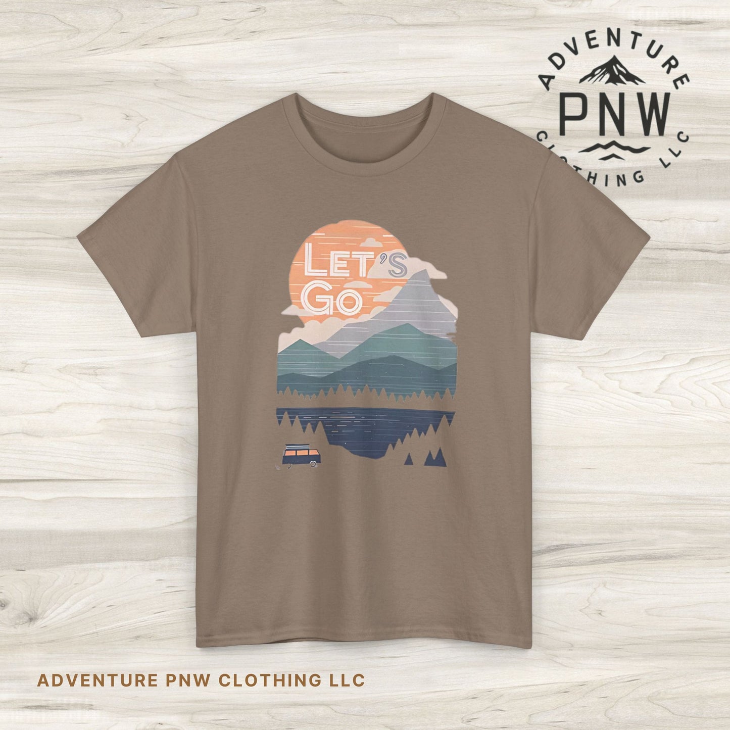 Women's Mountain Graphic T Shirt, Glamping Adventure Nature Lover Tee, Unisex Heavy Cotton, Casual 90s Shirt, Camping Hiking Wilderness