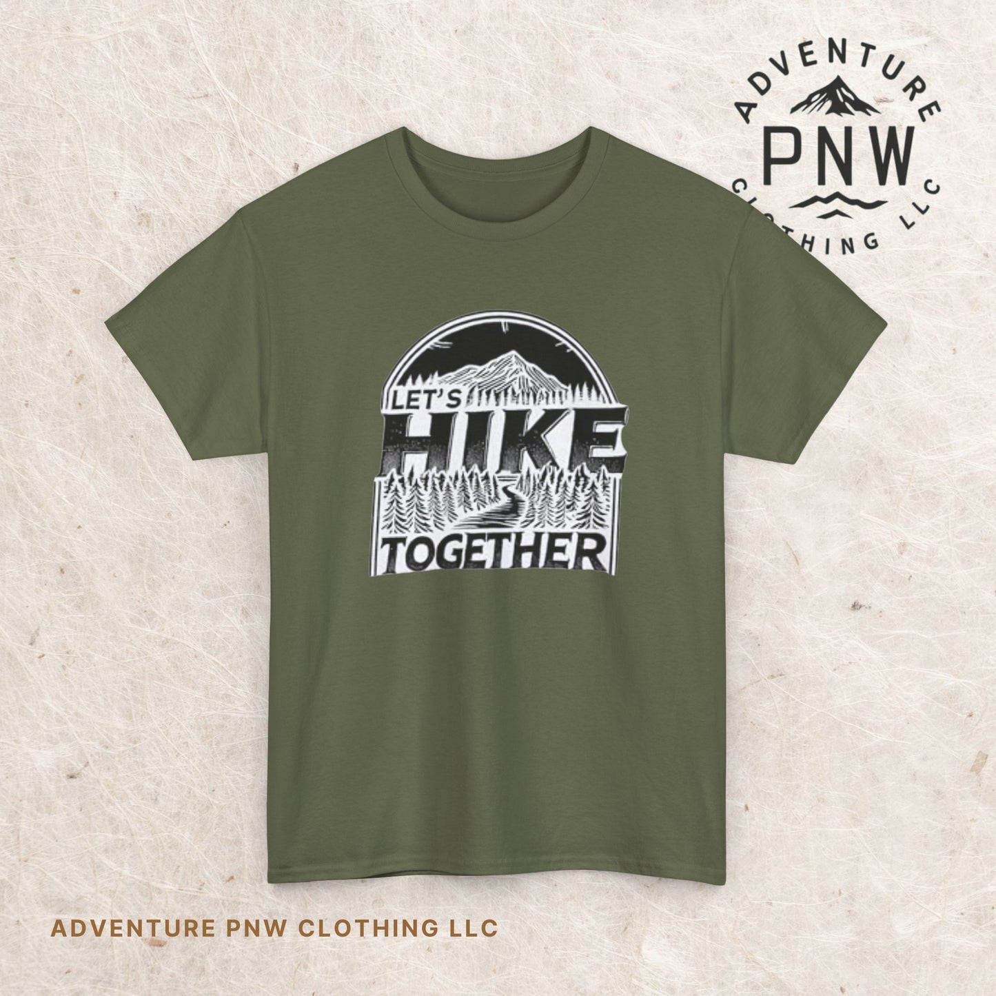 Let's Hike Together Unisex Tee, Adventure Outdoor Traveler Tshirt, Mountain Hiker Trail Shirt