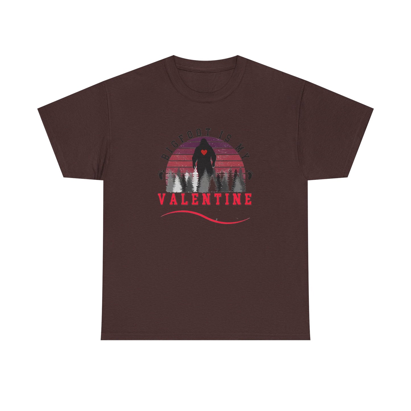 Bigfoot Is My Valentine Unisex Tee, Funny Cryptid Gift Shirt, V Day Tshirt, Valentines Day Gift