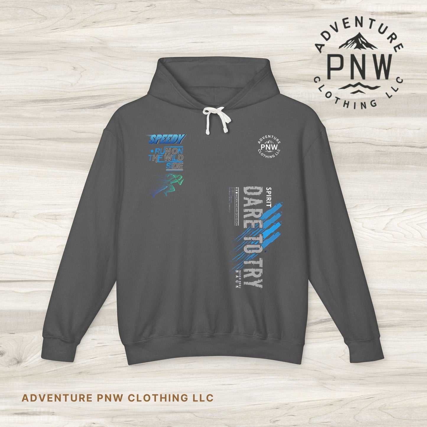 PNW Adventure-Inspired Hoodie - Outdoor Enthusiast, Travel, Casual Wear, Gifts - Unisex Lightweight Sweatshirt