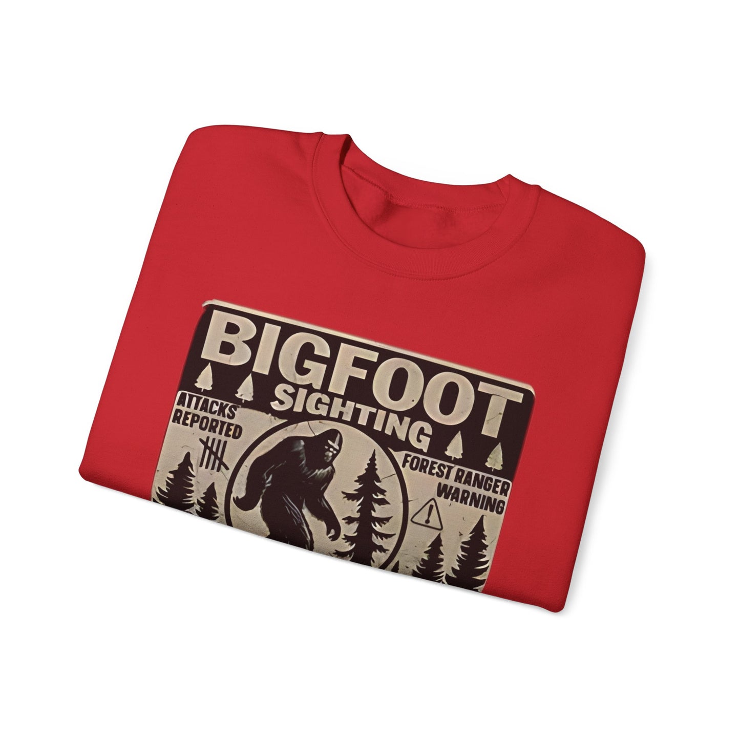 Bigfoot Sighting Retro Sweatshirt, Funny Sasquatch Crewneck, Ranger Warning Forest Attacks Vintage Jumper, Stay Out Woods Unisex Hoodie,