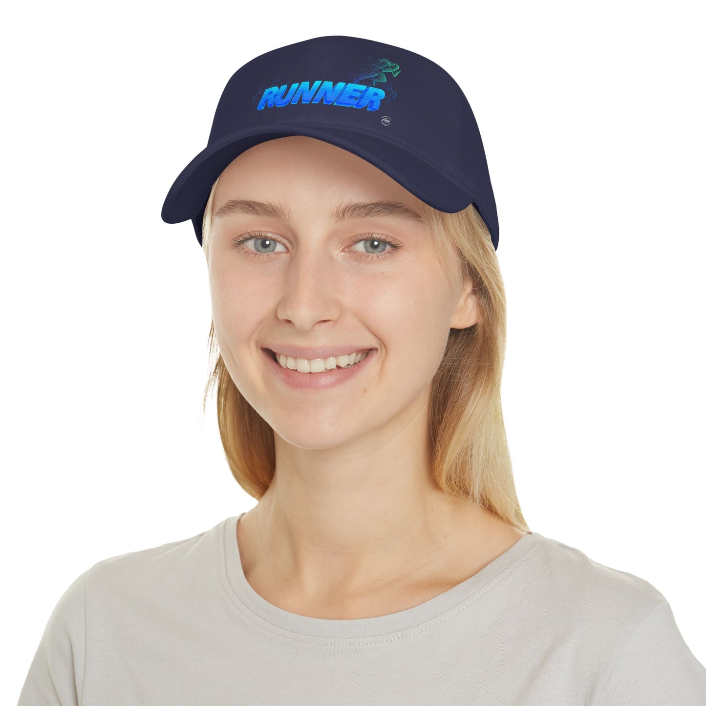 Runner Red Low Profile Baseball Cap - Stylish Hat for Runners, Casual Wear, Gift for Athletes, Running Events, Outdoor Activities