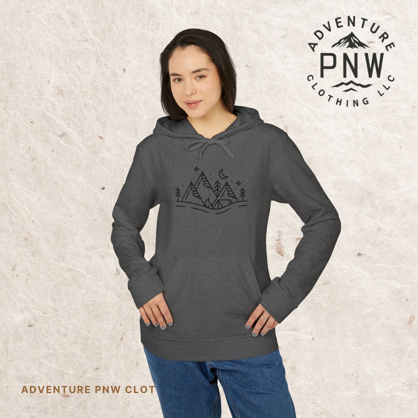 Adidas® Eco-Friendly Fleece Hoodie | Custom Comfy Adventure Mountains