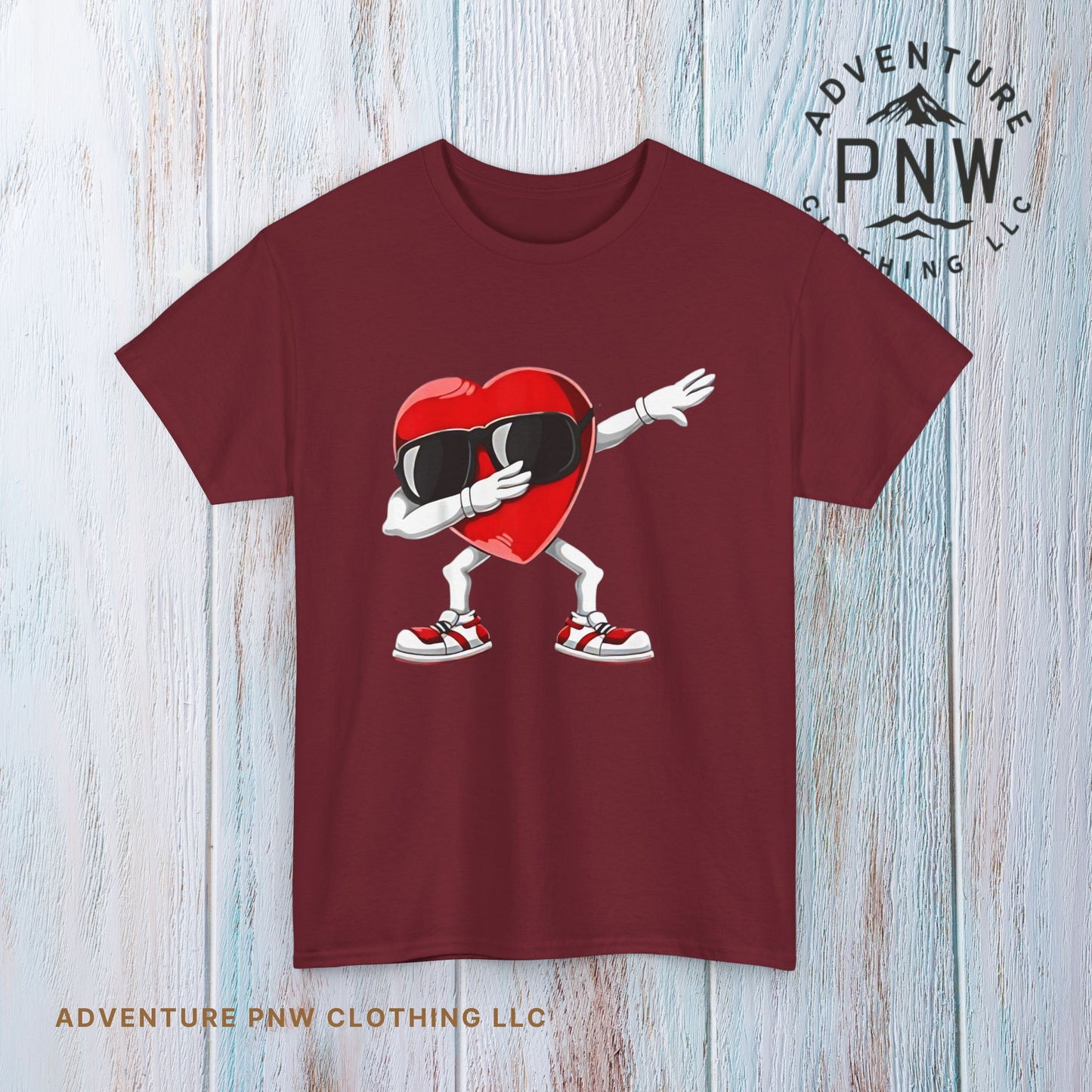 Dabbing Heart Funny Gifts Mens Kids Boys Valentines Day T-Shirt, V day cute shirt for him or her - Unisex Tee, Valentine's Day Tee, Funny