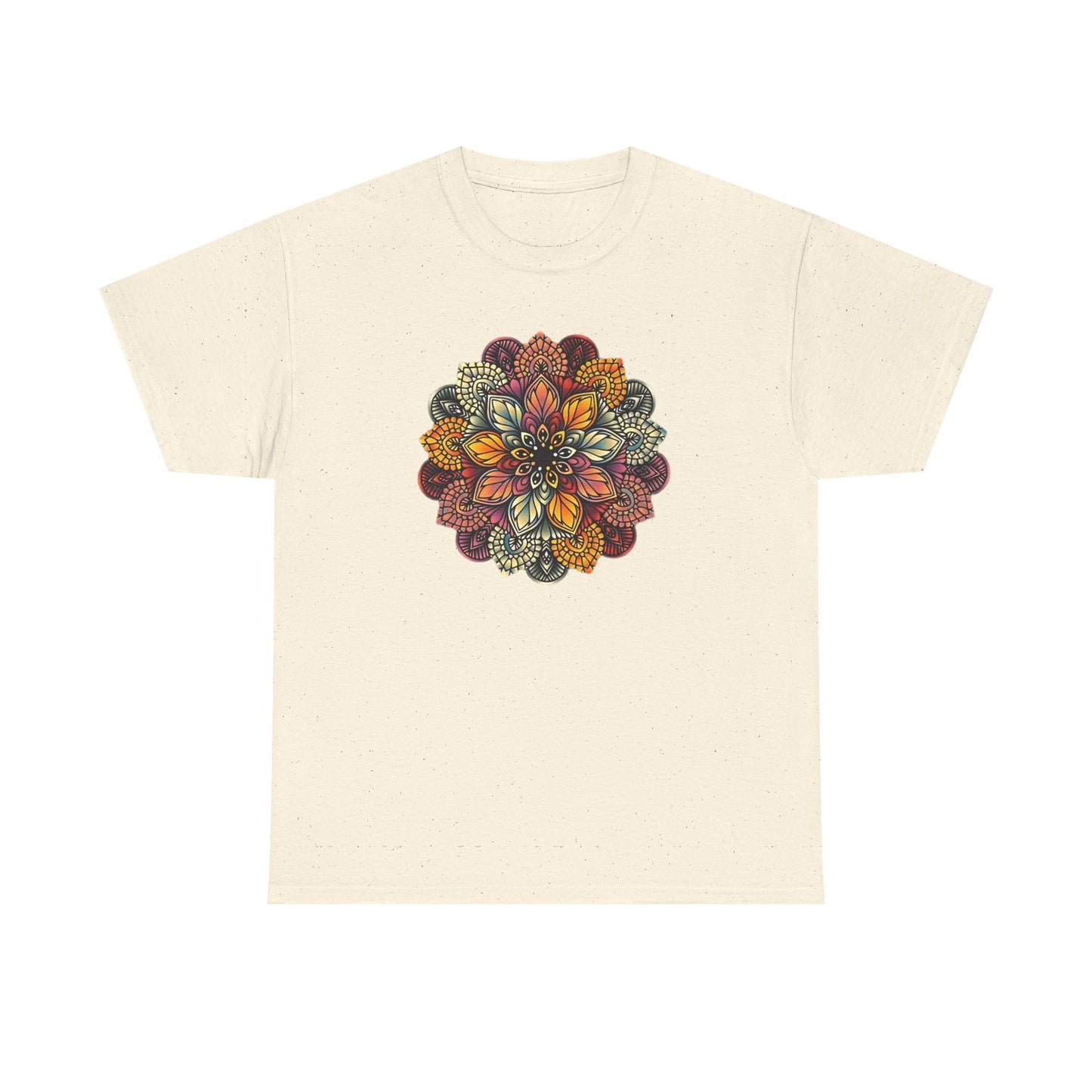 Mandala Floral Printed T Shirt, Women Casual Outdoorsy Tee for Glamping & Hiking, Adventure Shirt, Boho Style Top
