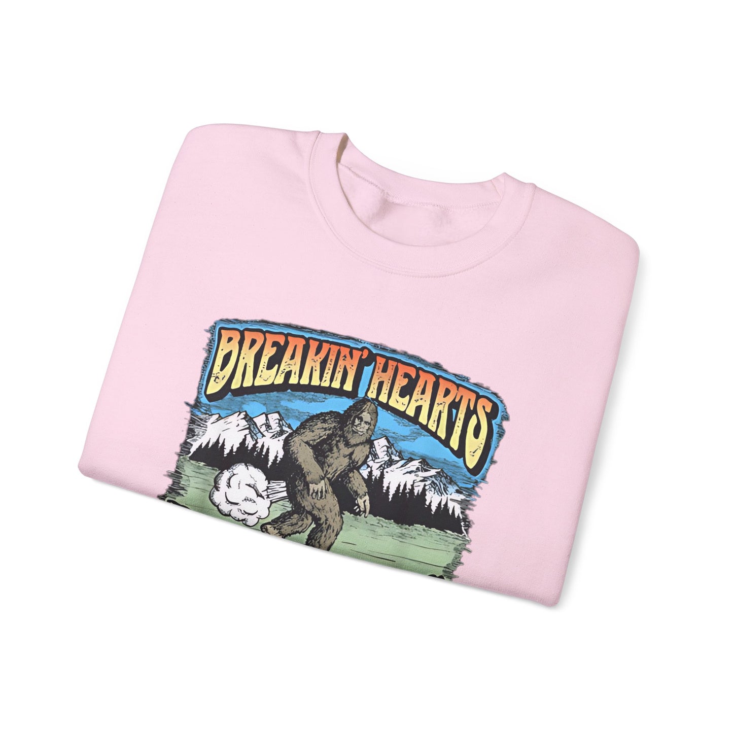 Breakin Hearts Rippin Farts Funny Sasquatch Bigfoot 80s Unisex Sweatshirt - Funny Gift, Bigfoot Lover, Funny Sweatshirt, Sasquatch Shirt,
