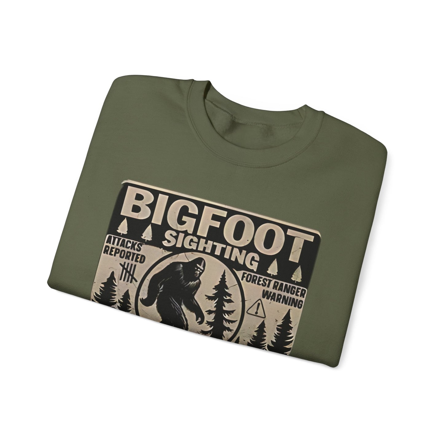 Bigfoot Sighting Retro Sweatshirt, Funny Sasquatch Crewneck, Ranger Warning Forest Attacks Vintage Jumper, Stay Out Woods Unisex Hoodie,