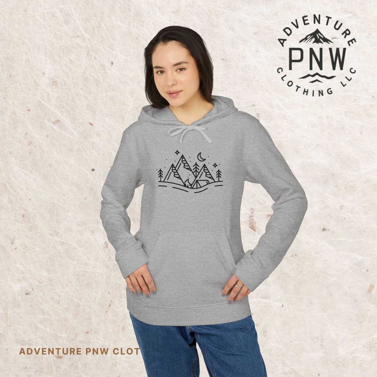 Adidas® Eco-Friendly Fleece Hoodie | Custom Comfy Adventure Mountains