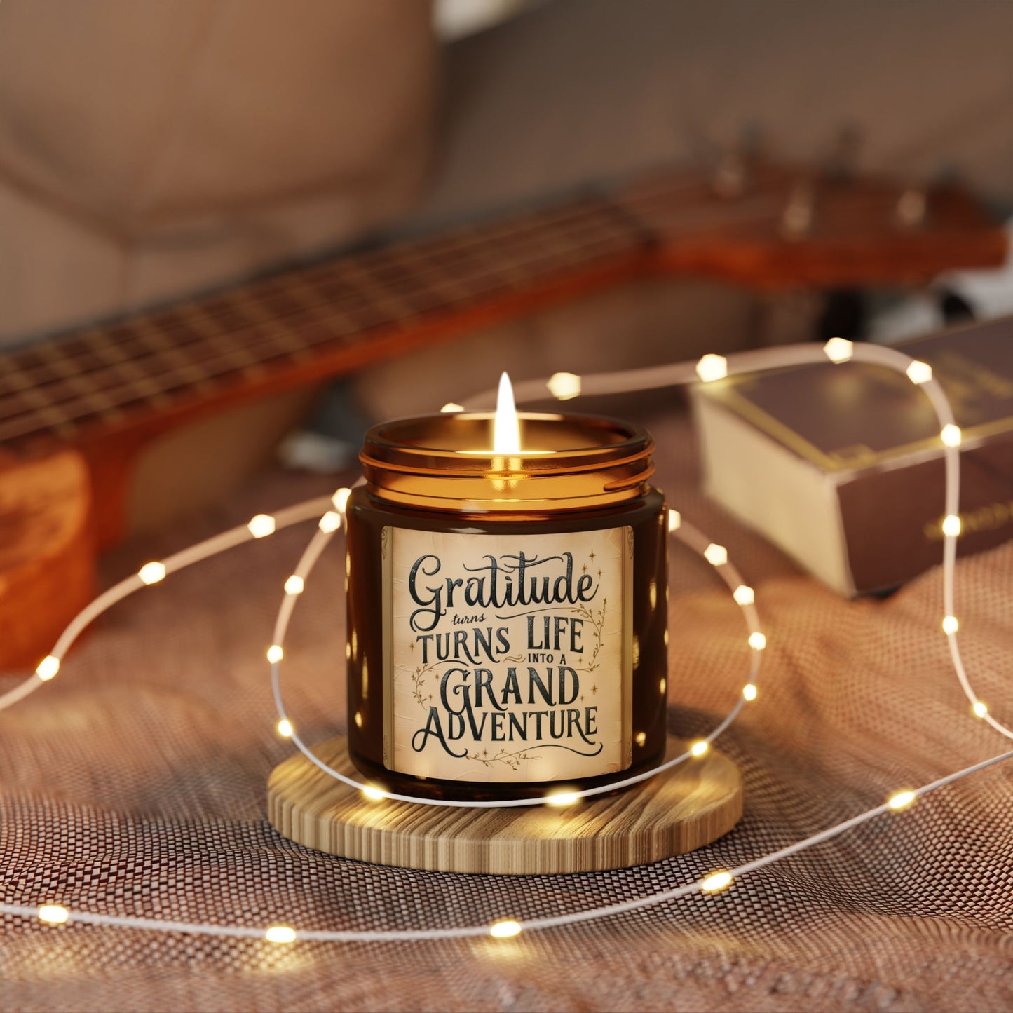 Thankful Harvest Scented Soy Candle in Amber | Perfect for Thanksgiving Adventures | Scented Soy Candle (Multi-Size, Amber Jar)