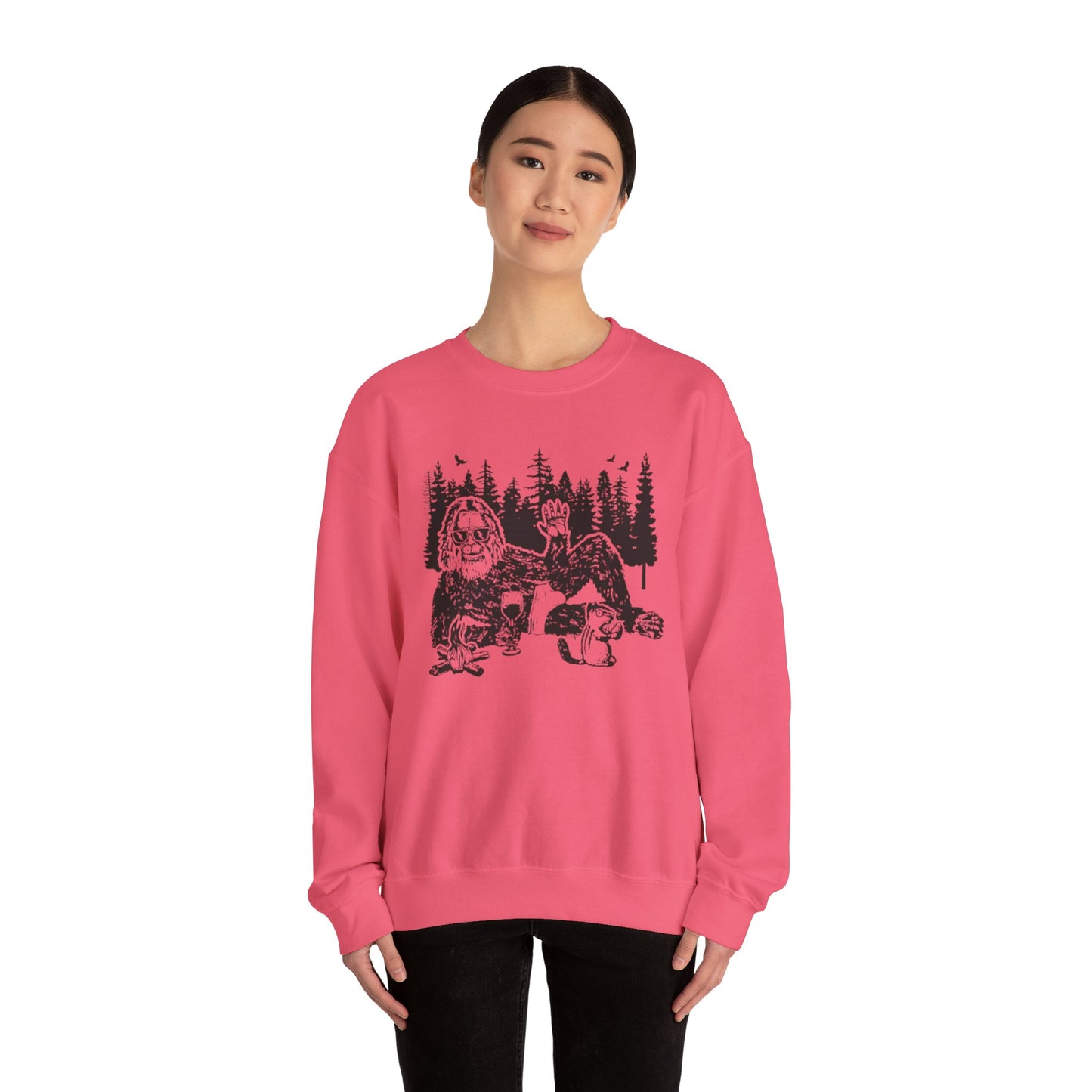 Bigfoot Sweatshirt - Funny Sasquatch Men Women Guys Weird Squatchy Unisex Crewneck, Sweatshirt Hoodie Pullover, Gift for Cryptid