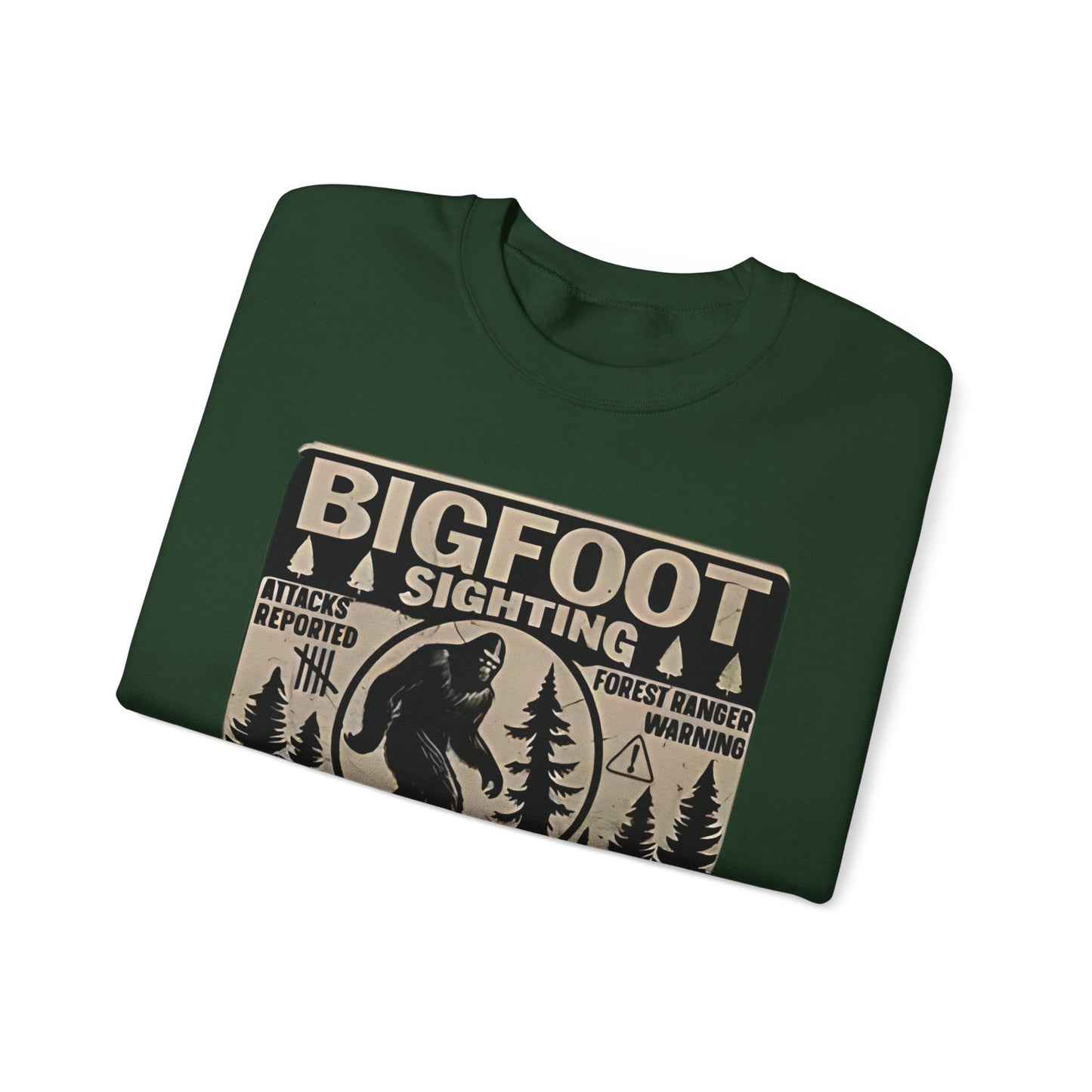 Bigfoot Sighting Retro Sweatshirt, Funny Sasquatch Crewneck, Ranger Warning Forest Attacks Vintage Jumper, Stay Out Woods Unisex Hoodie,