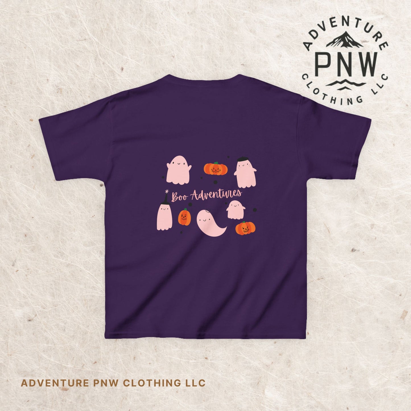 Kids Tee, Cute Ghost Pumpkins Boo Adventure Shirt for Children, Halloween Pumpkin Costume Youth Top, Halloween Party Outfit, Fall Kid's