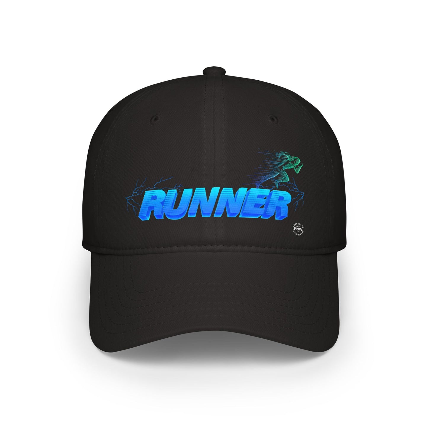 Runner Red Low Profile Baseball Cap - Stylish Hat for Runners, Casual Wear, Gift for Athletes, Running Events, Outdoor Activities