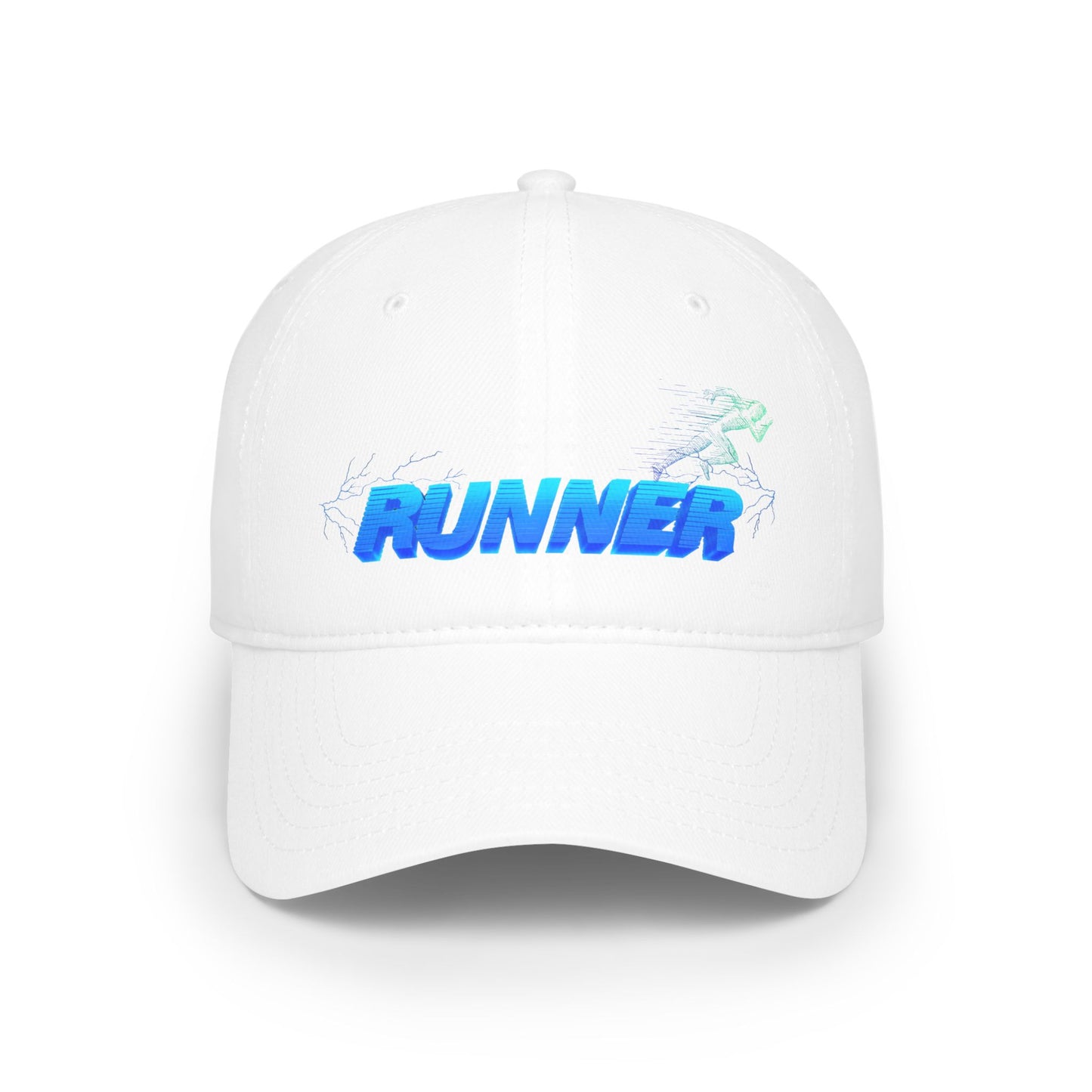 Runner Red Low Profile Baseball Cap - Stylish Hat for Runners, Casual Wear, Gift for Athletes, Running Events, Outdoor Activities