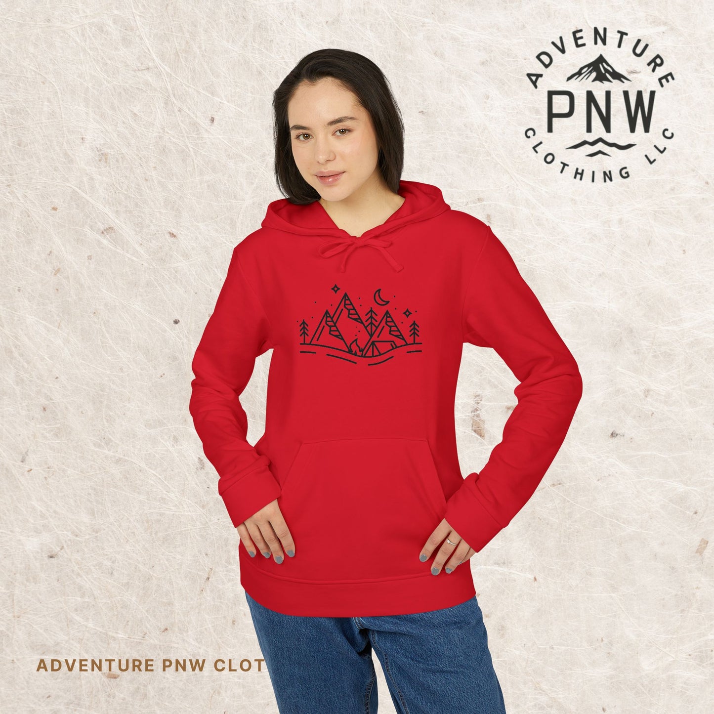 Adidas® Eco-Friendly Fleece Hoodie | Custom Comfy Adventure Mountains