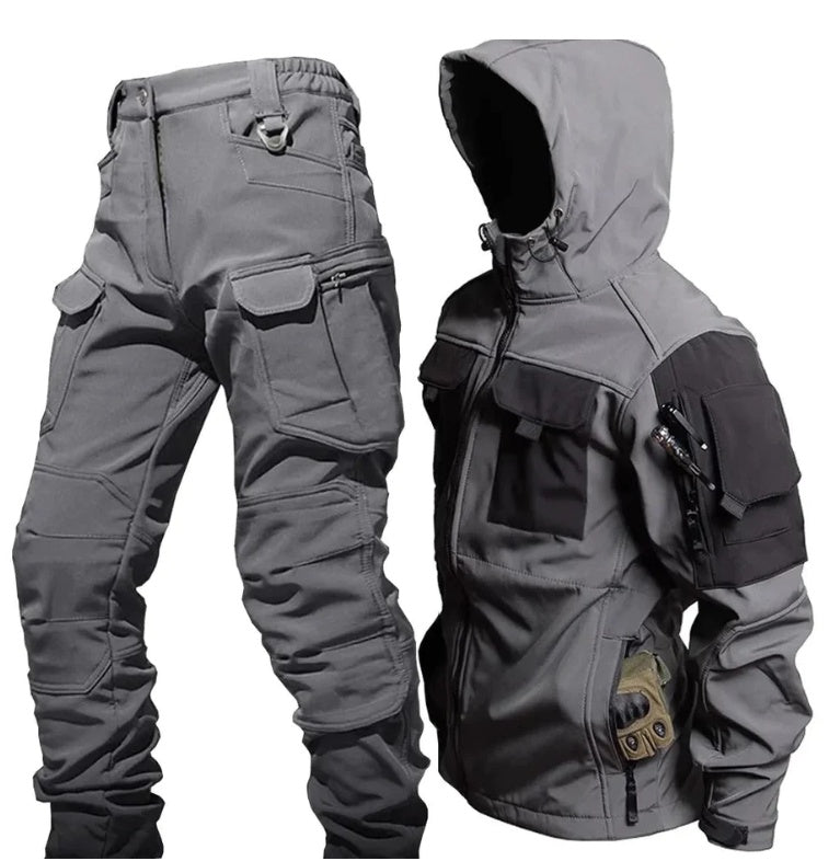 Tactical Soft Shell Jacket - Heavy-Duty Waterproof Outdoor Windbreaker with Multi-Pockets