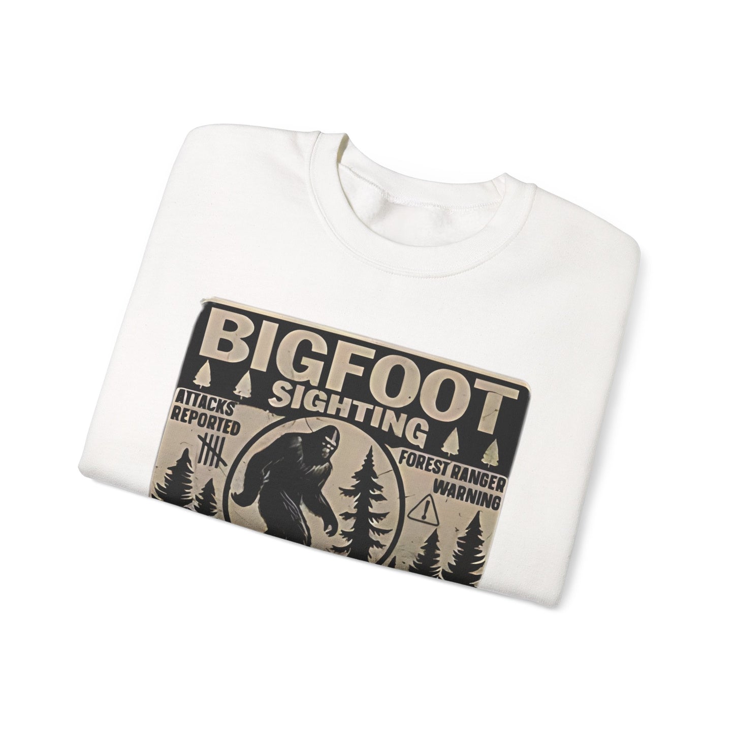 Bigfoot Sighting Retro Sweatshirt, Funny Sasquatch Crewneck, Ranger Warning Forest Attacks Vintage Jumper, Stay Out Woods Unisex Hoodie,