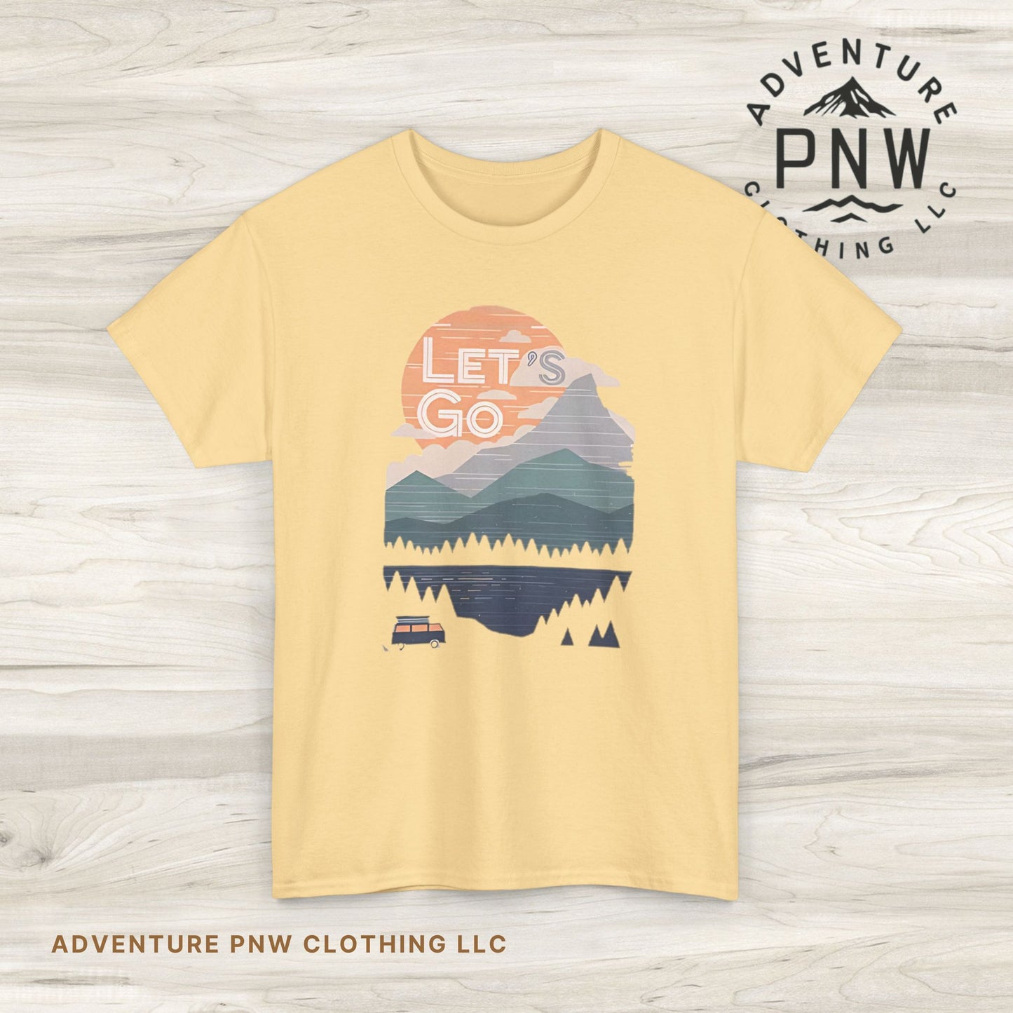 Women's Mountain Graphic T Shirt, Glamping Adventure Nature Lover Tee, Unisex Heavy Cotton, Casual 90s Shirt, Camping Hiking Wilderness