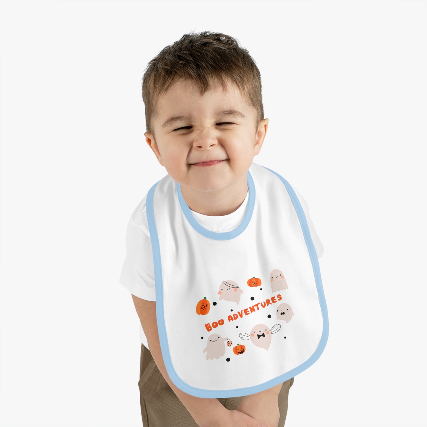 Adorable Halloween Baby Bib | Dancing Ghosts & Silly Pumpkins