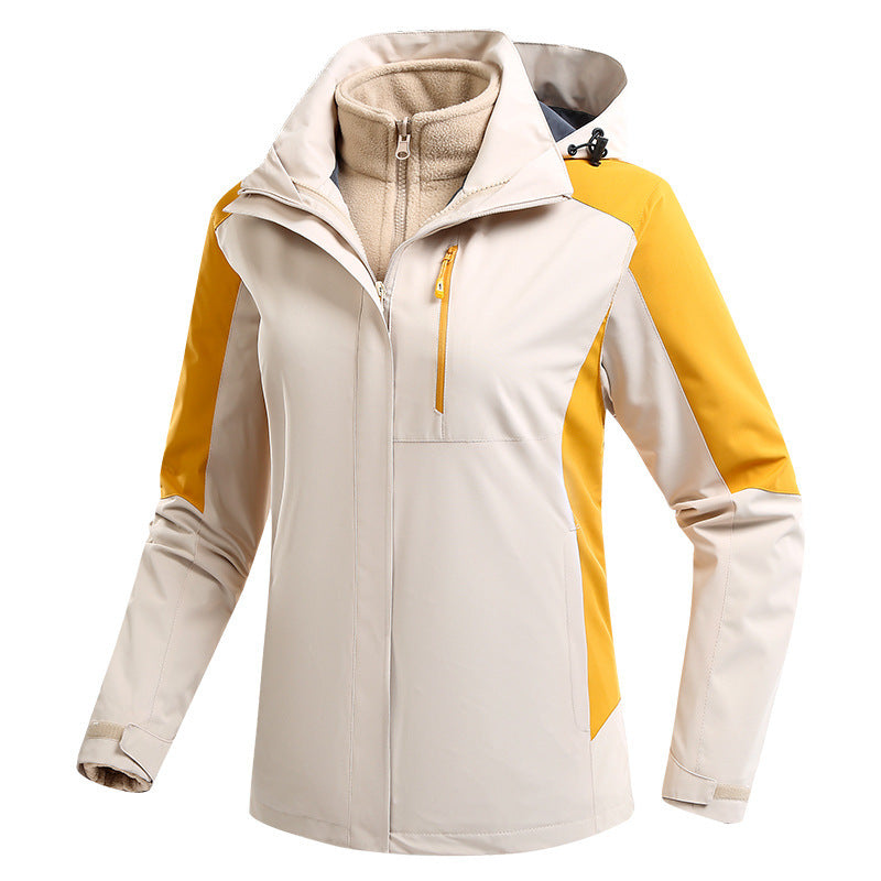 Three-in-One Waterproof Fleece-Lined Jacket - Winter Sports, Outdoor & Casual Wear