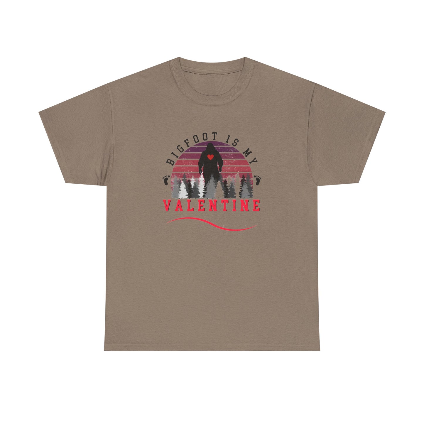 Bigfoot Is My Valentine Unisex Tee, Funny Cryptid Gift Shirt, V Day Tshirt, Valentines Day Gift