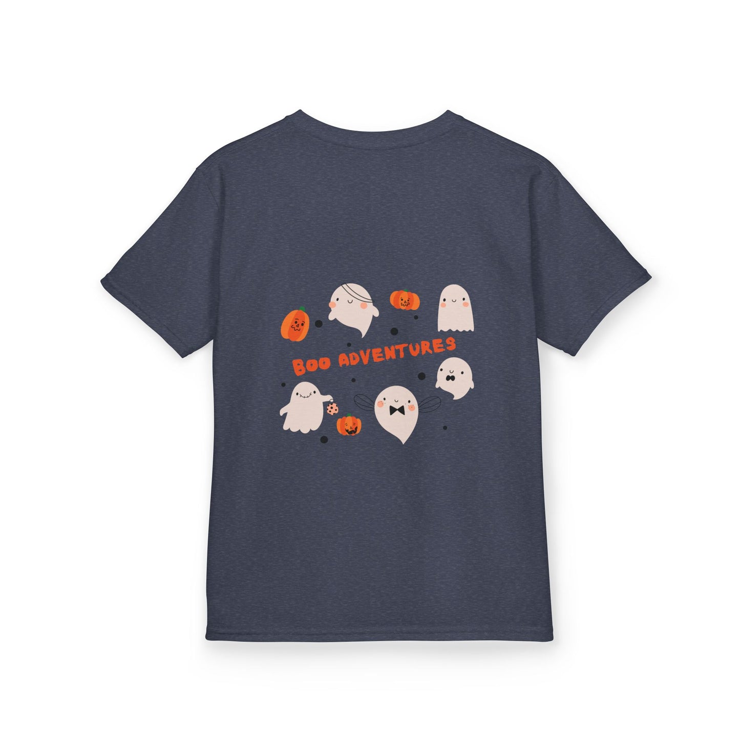 Kids Tee, Halloween Shirt with Cute Ghosts and Pumpkins, Children's Graphic T-Shirt, Spooky Kids Shirt, Halloween Costume Shirt, Kid's Trick